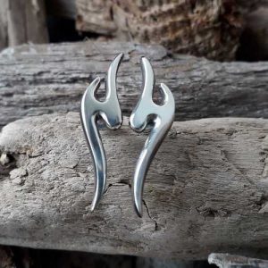 Handmade silver earstuds