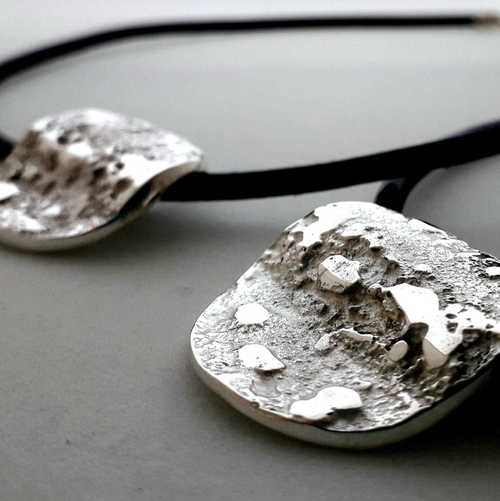 Solid Silver Textured Luna Collection Pendants