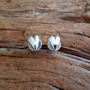 silver heart studs