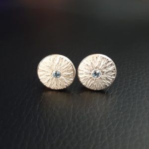 silver disc studs