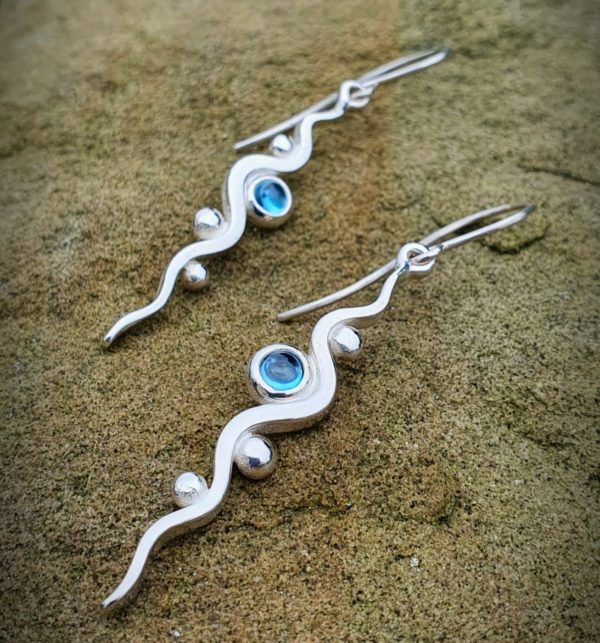 Flow Drop Earrings by Rob Morris
