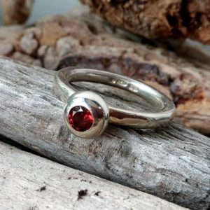 Silver Stack Ring, Round Silver Mount by Rob Morris