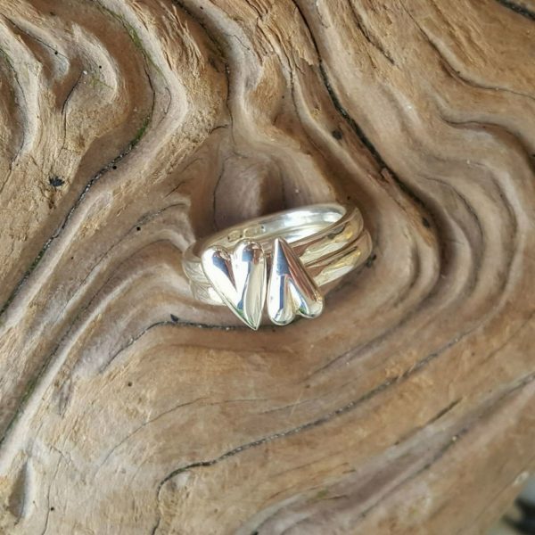 Handmade Medium Solid Silver Amor Ring by Rob Morris