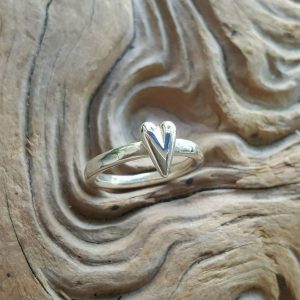 Medium Solid Silver Amor Ring by Rob Morris