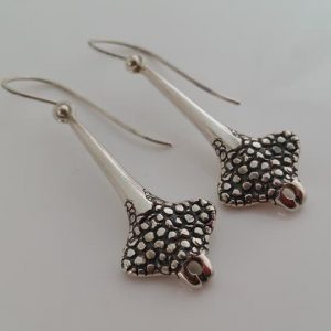 Handmade silver drop earrings