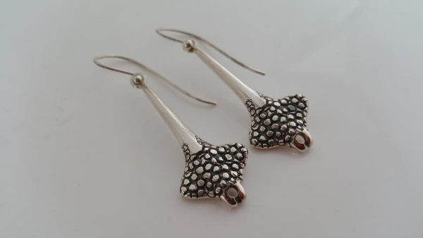 Handmade silver drop earrings