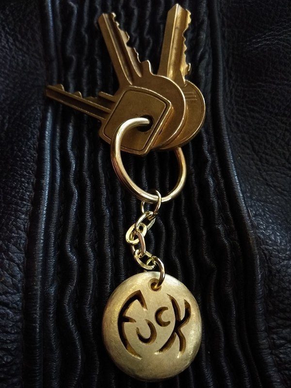 St. Christophuck Medallion Keyring by Rob Morris