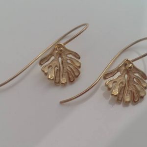 Kelp Drop Earrings in Gold by Rob Morris