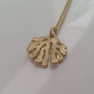 Medium Kelp Pendant  Necklace in Gold by Rob Morris