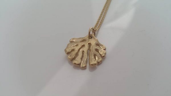 Medium Kelp Pendant  Necklace in Gold by Rob Morris