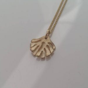 Small Kelp Pendant Necklace in Gold by Rob Morris